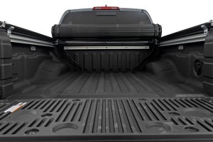 Nissan Frontier Hard Roll Up Bed Cover - Rough Country - Sleek Flush, Low-Profile Design - Matte Black - '22-'25